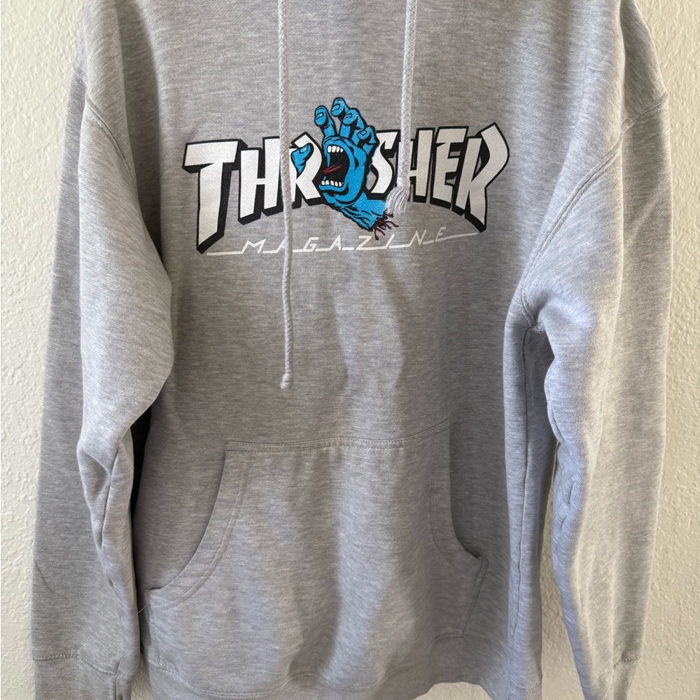 Thrasher Gray Sweatshirt Classic Logo Pullover